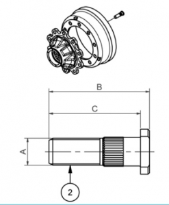 Шпилька M18X1,50 9RC18L2-12 (Комплект запасных частей -  12 шпилек )