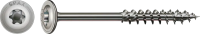 Шуруп (саморез) 8.0х280 (нержавеющая сталь А2, тарельчатая головка, неполная резьба, наконечник 4CUT, шлиц T-STAR plus, бита T40) 50 штук
