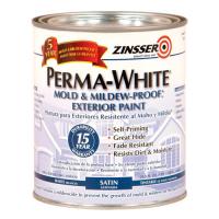 Фасадная самогрунтующаяся краска Zinsser PERMA-WHITE Mold & Mildew-Proof™ Exterior Paint