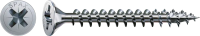 Шуруп (саморез) 3.0х18 (оцинков.,потайная головка, полная резьба, шлиц PZ,  наконечник 4CUT, бита Z2, Wirox A9J)  1000 штук/уп