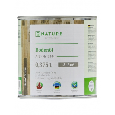 Износоустойчивое масло с твердым воском для защиты древесины GNature 266-0.375 Bodenöl (шелковистый)