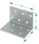Перфорированный равнобедренный уголок SXANP 60 x 60 x 100 x 2,5 mm - 100шт Перфорированный равнобедренный уголок SXANP 60 x 60 x 100 x 2,5 mm - 100шт
