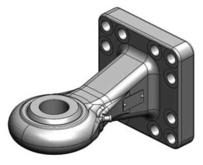 Петля сцепная с фланцем шаровый шарнир / яблоко Scharmuller 00.665.17.1-A02