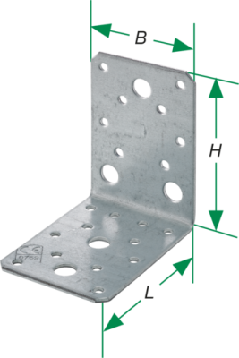 Угловой соединитель  SXAB 90 x 90 x 65 x 2,5 мм - 100 шт