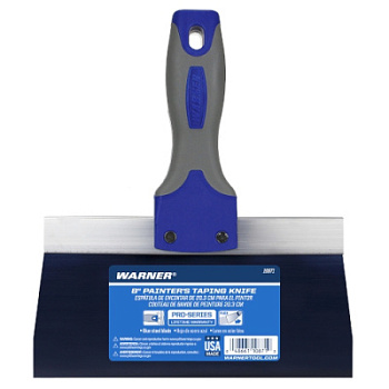 Шпатель Warner синяя сталь серии "PROGRIP" 10871 - 8″ (20,32  см)мягкая ручка