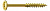 Шуруп (саморез) 8.0х100 (оцинк.желтая пассивация A2L, тарельчатая головка, неполная резьба. шлиц SPAX T-STAR plus. бита T40. наконечник 4CUT), SPAX 4CUT 50 штук