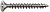Шуруп (саморез) 6.0х60 (нержавеющая сталь А2, потайная головка, полная резьба,T-STAR plus, бита T30, наконечник 4CUT) 100 штук