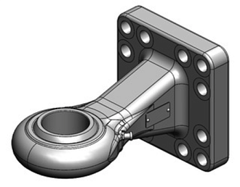 Петля сцепная с фланцем шаровый шарнир / яблоко Scharmuller 00.665.18.1-A02
