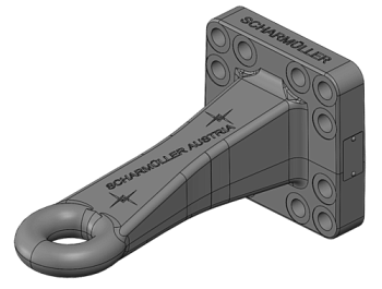 Петля сцепная с фланцем  Scharmuller жесткое кольцо D=50mm (усиленное)  00.665.42.1-A02