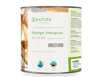 Грунт-антисептик для необработанной древесины GNature 875 Wässriger Schutzgrund