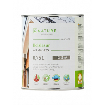  Лазурь из природных масел и смол для защиты древесины GNature 425 Holzlasur
