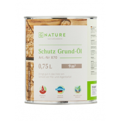 Защитное масло-воск  с антисептиком GNature 870-0.75 Schutz Grund-Öl