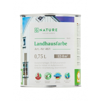 Непрозрачная укрывная краска GNature Landhausfarbe   460-0.75 (база под колеровку )