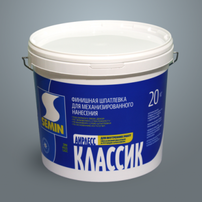 Шпатлевка финишная Semin AIRLESS CLASSIC, белая крышка 20 кг
