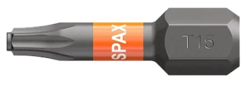 Бита для шурупов и саморезов Spax Т15х25мм 5 шт/уп